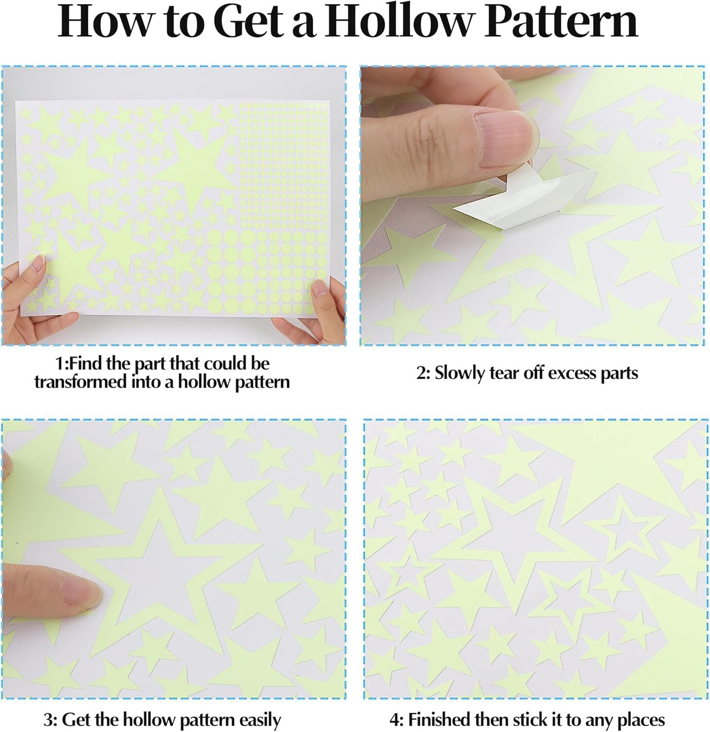 Glow in the Dark Stars & Moon Galaxy Wall Stickers