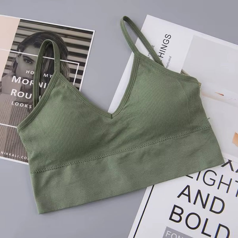 Women Tube Top U Back Crop Top Push up Bandeau Bra Sexy Lingerie Seamless Underwear Sport Top Fitness Brassiere