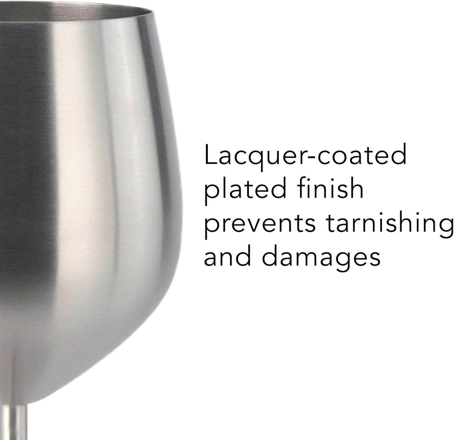 18.5 oz. Stainless Steel Wine Glass - Set of 4