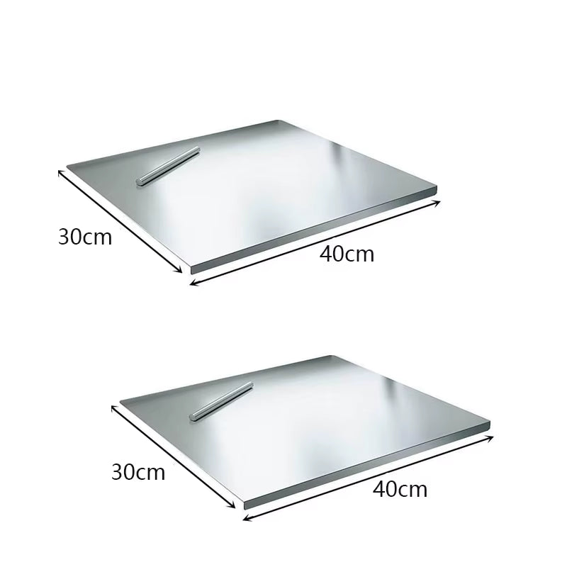 Light Top Stainless Steel Cutting Board Food Grade Heavy Duty Chopping Boards Anti-Slip Boards