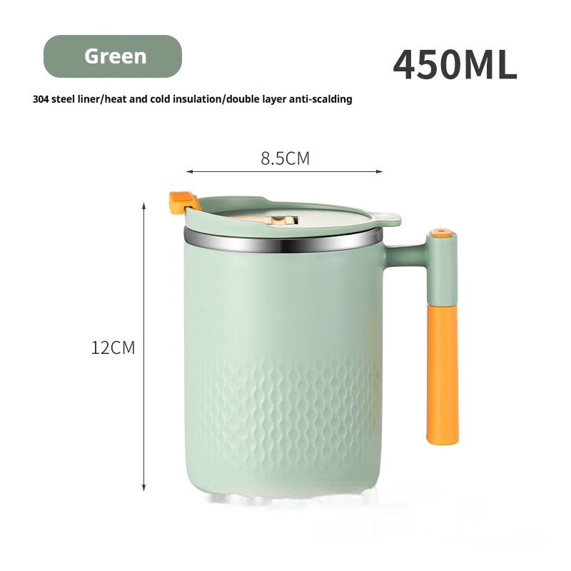 New Double-layer With Lid Anti-scald Cup Office Tumbler