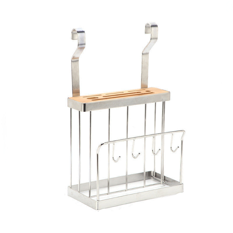 Stainless Steel Kitchen Organizer – Multifunction Dish Drying Rack & Wall-Mounted Storage Holder