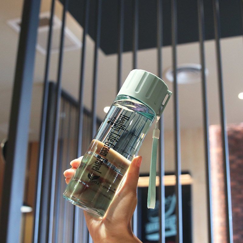 Simple plastic bottle with lid cup