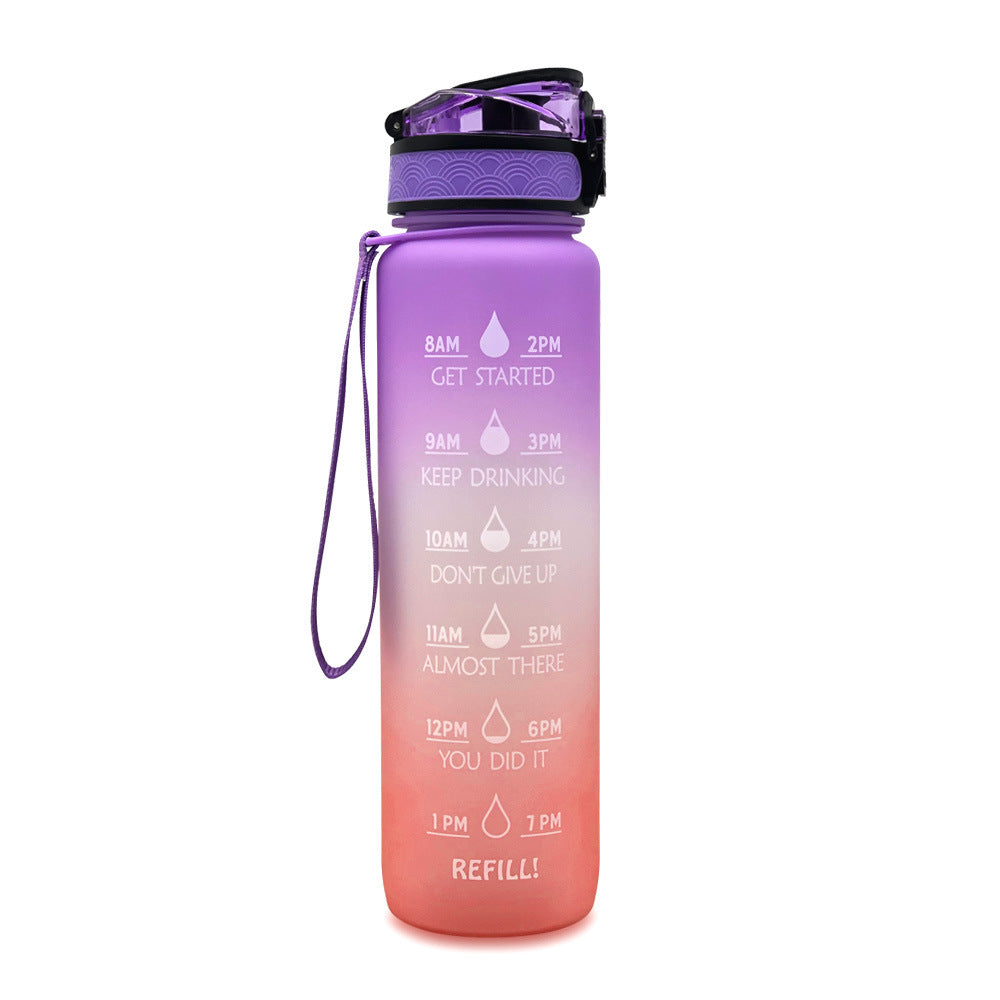 Frosted Gradient Plastic Water Bottle – Bouncing Sports & Travel Cup