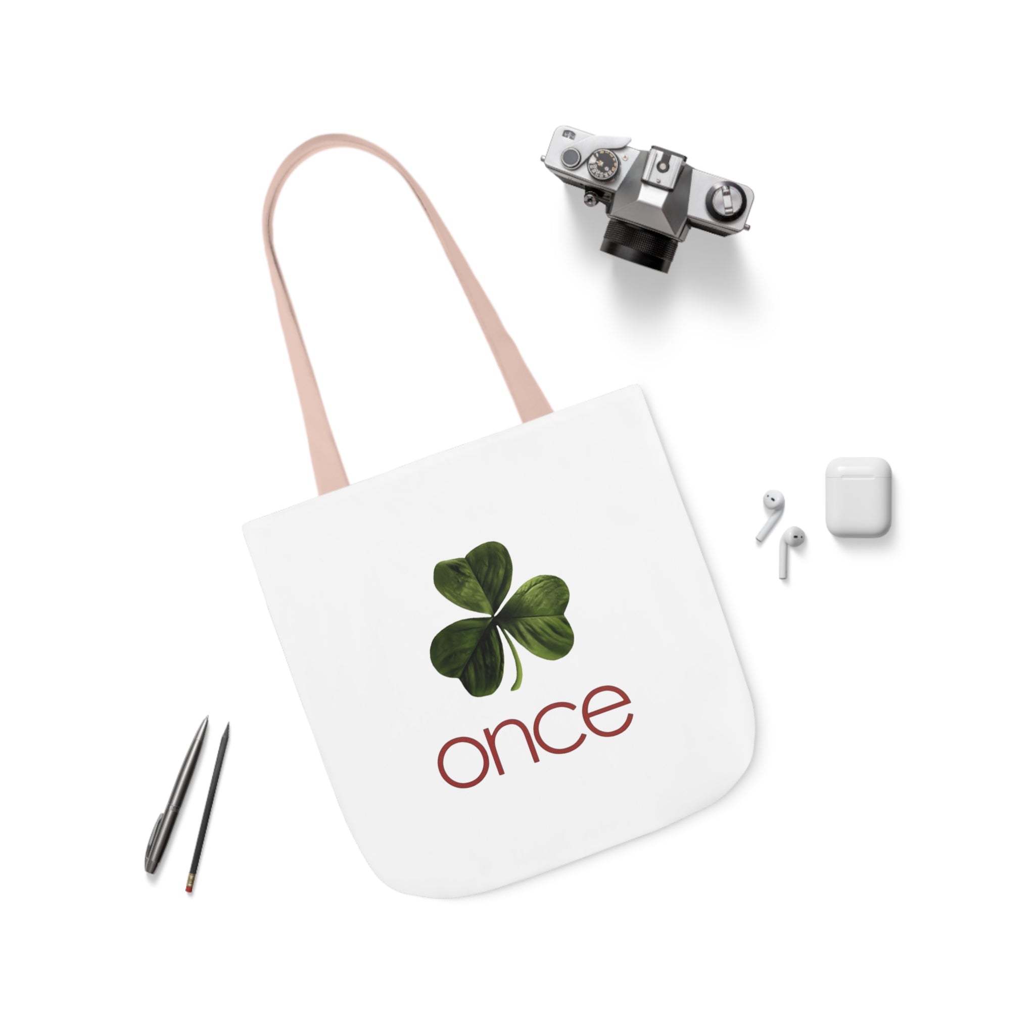 Once Canvas Tote Bag, 5-Color Straps