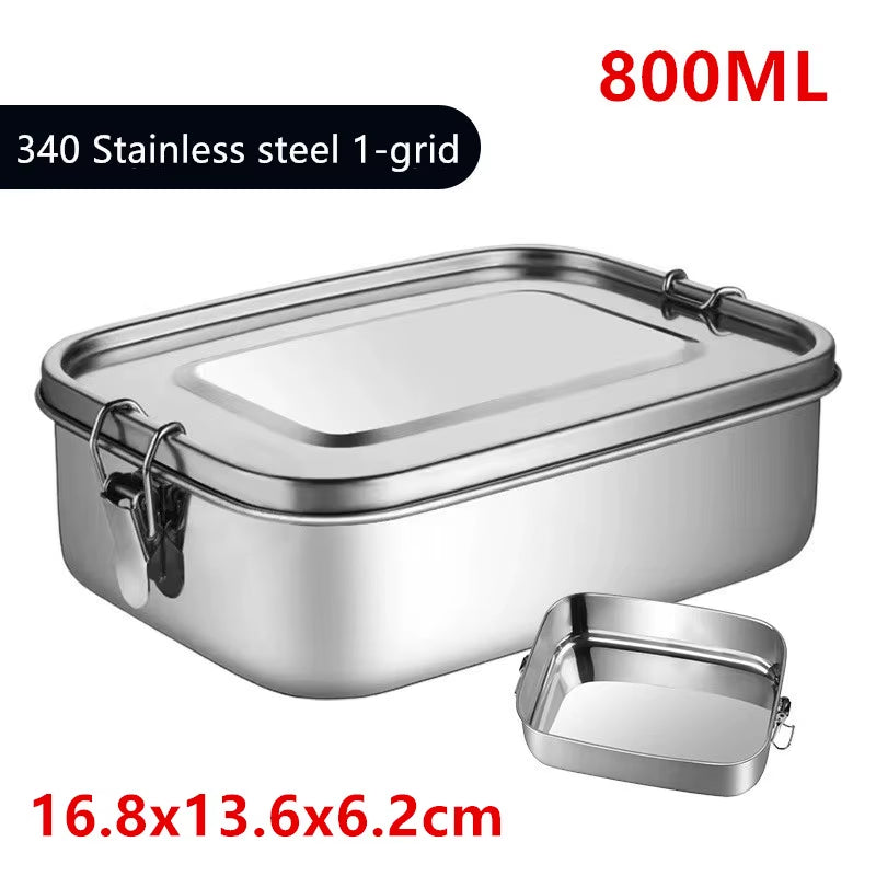 Stainless Steel Rectangular Separate Bento Lunch Box
