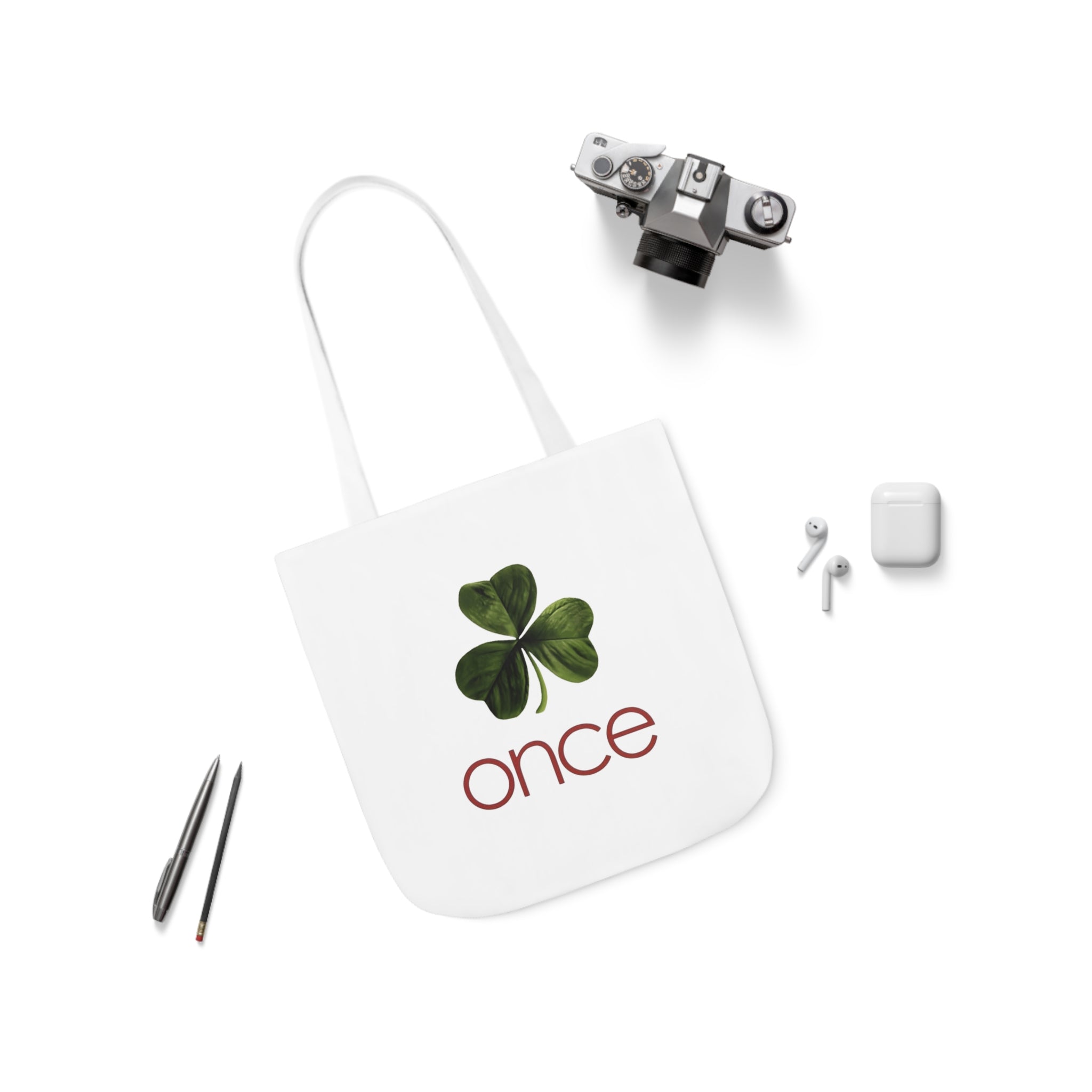 Once Canvas Tote Bag, 5-Color Straps