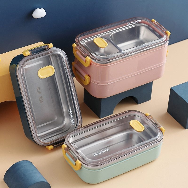 Rectangular Stainless Steel Insulated Lunch Box – Keep Food Hot or Cold