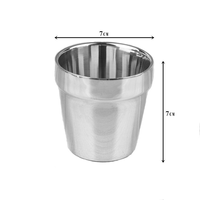 Stainless Steel Beaker – Double Beer Glass & Juice Cup