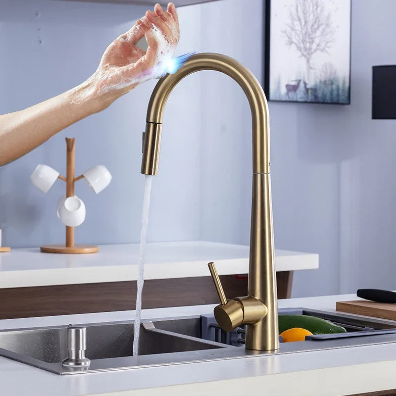 Stainless Steel Sensor Kitchen Faucets, Smart Touch