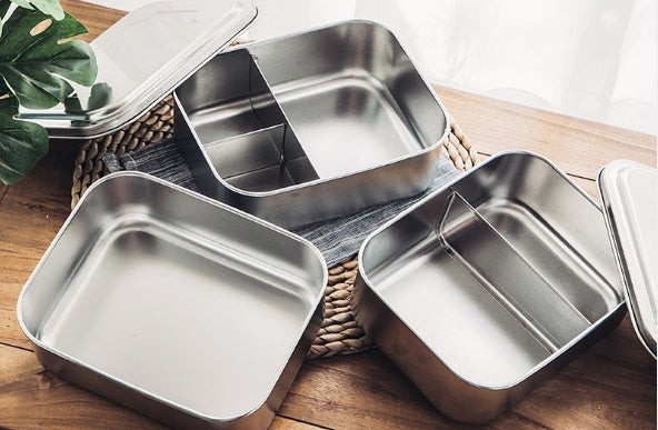 Portable Full Stainless Steel Lunch Box with Divider