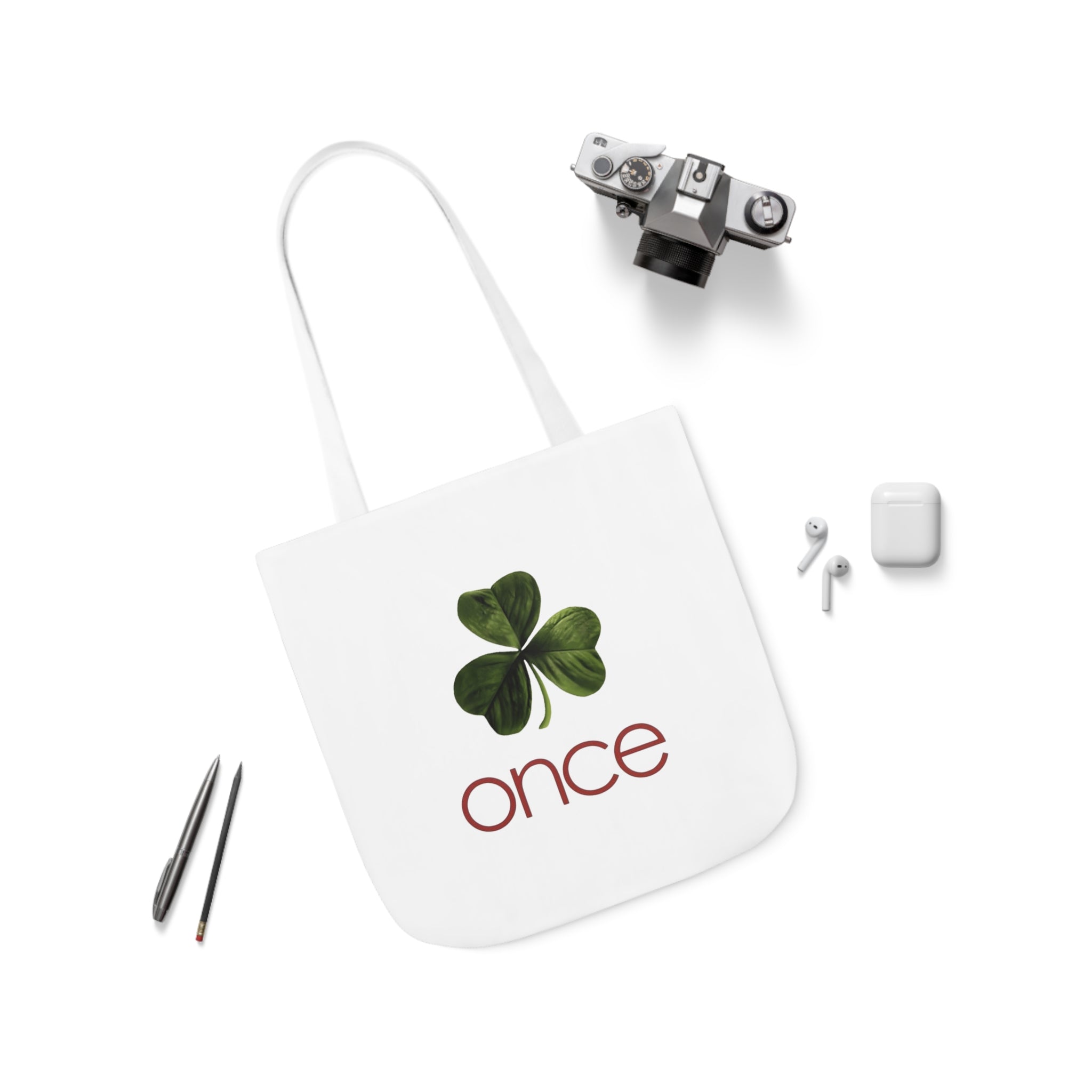Once Canvas Tote Bag, 5-Color Straps