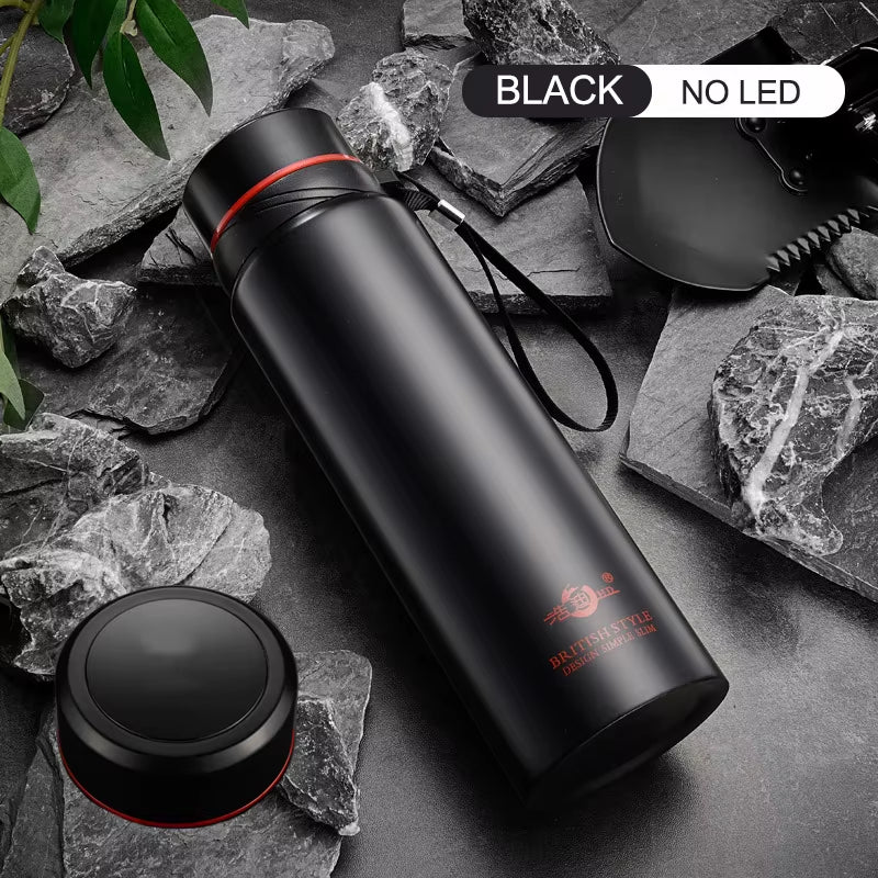 1800ML Large Capacity Thermos Bottle Stainless Steel Smart Temperature Display