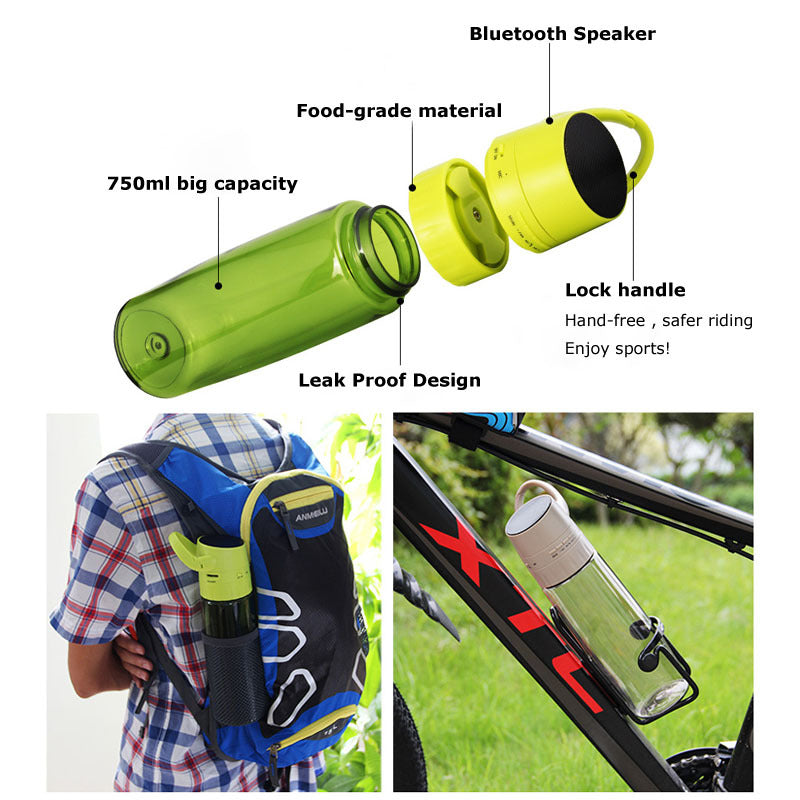 Water Bottle with Integrated Bluetooth Speaker