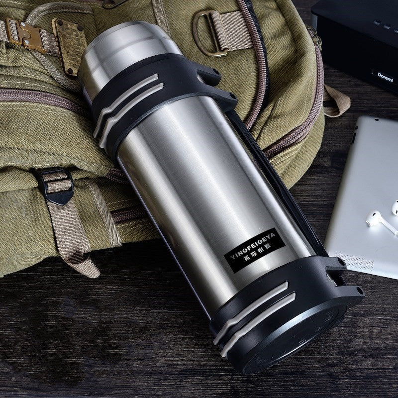 2 Liter Stainless Steel Thermos Flask: Keep Drinks Hot or Cold for Extended Periods