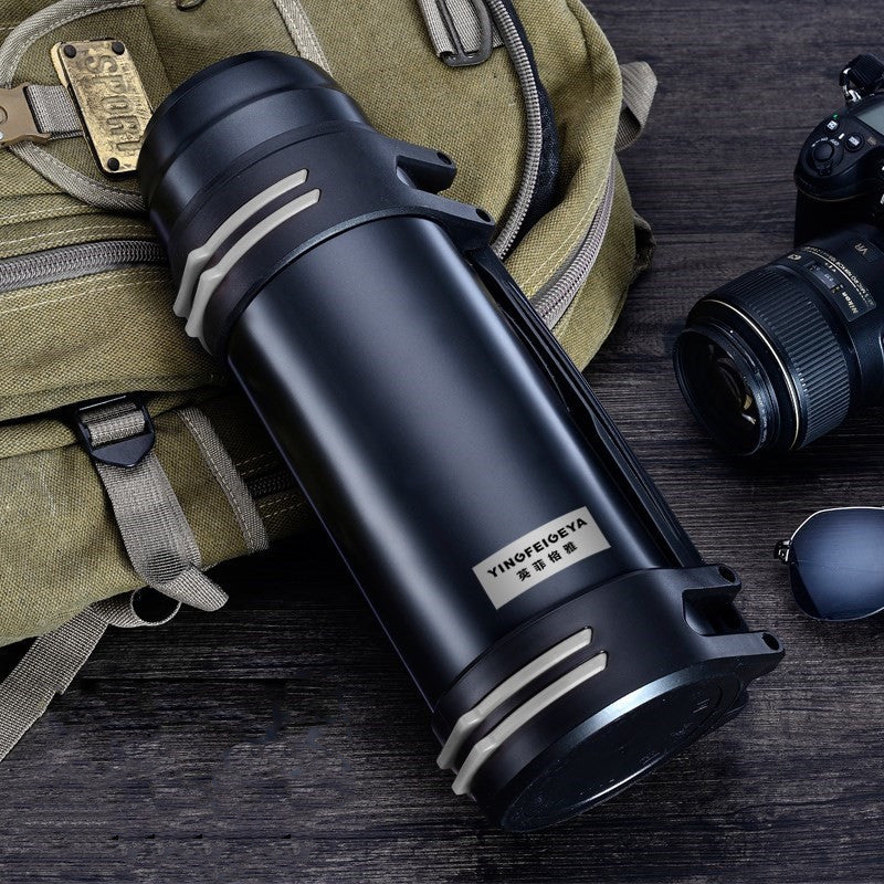 2 Liter Stainless Steel Thermos Flask: Keep Drinks Hot or Cold for Extended Periods