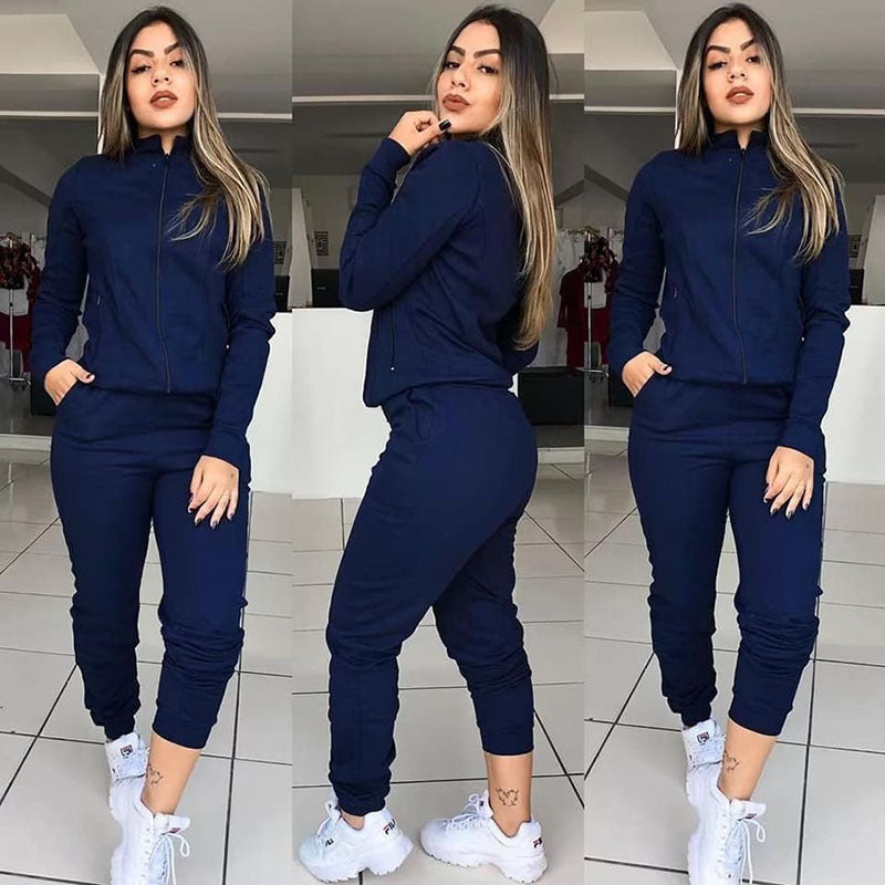 Long Sleeve Pants Suit Two-piece Sets