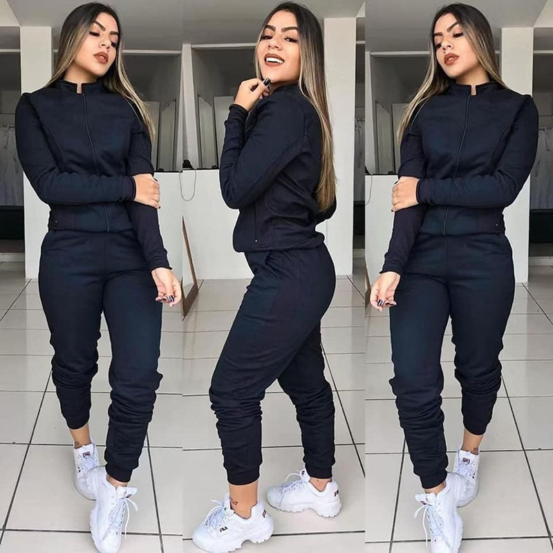Long Sleeve Pants Suit Two-piece Sets