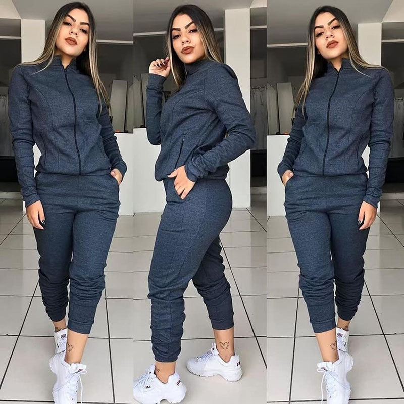 Long Sleeve Pants Suit Two-piece Sets