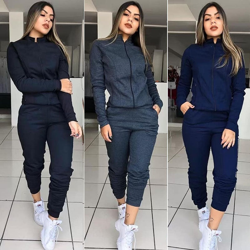 Long Sleeve Pants Suit Two-piece Sets