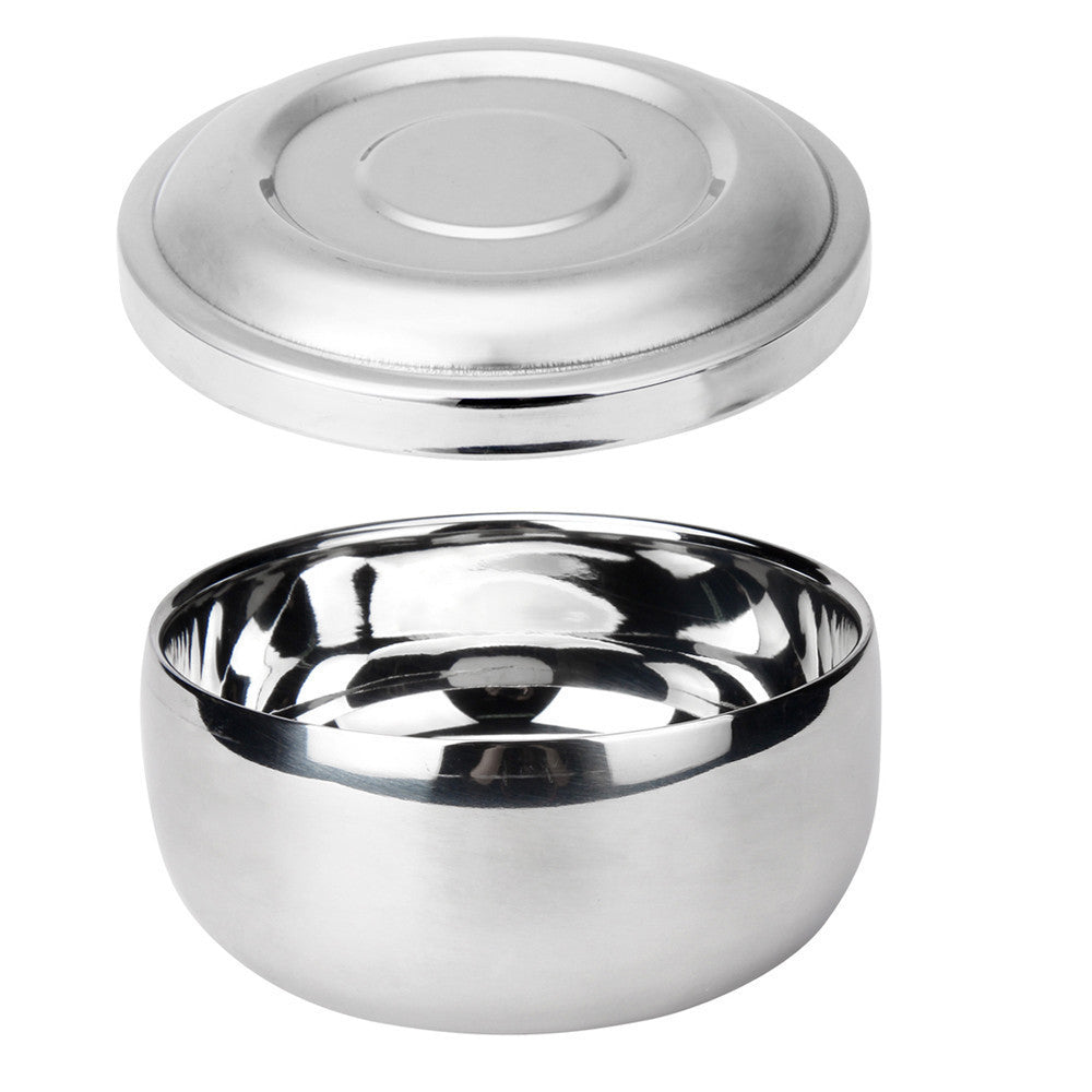 Stainless Steel Shaving Soap Bowl Shaving Brush Holder