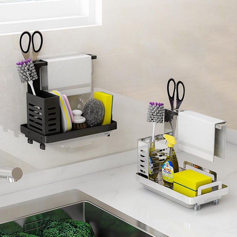 Kitchen Sink Drain Basin & Storage Rack