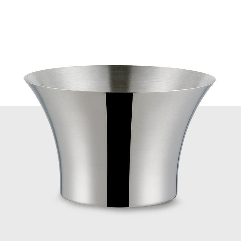 Stainless Steel Champagne & Ice Bowl – Golden Salad & Champagne Bucket