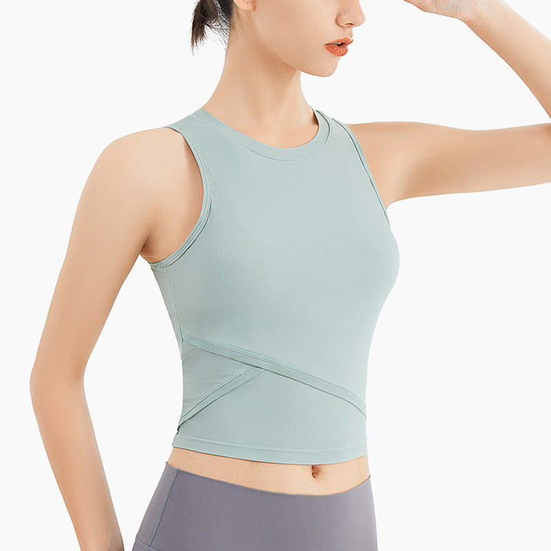 Cross-Waist Active Crop