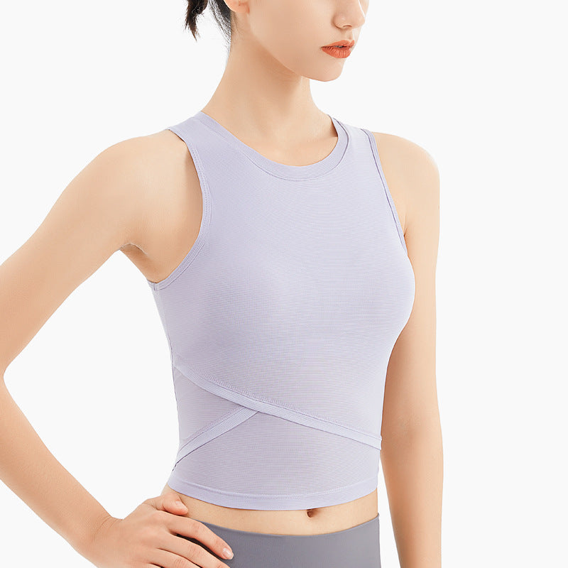 Cross-Waist Active Crop