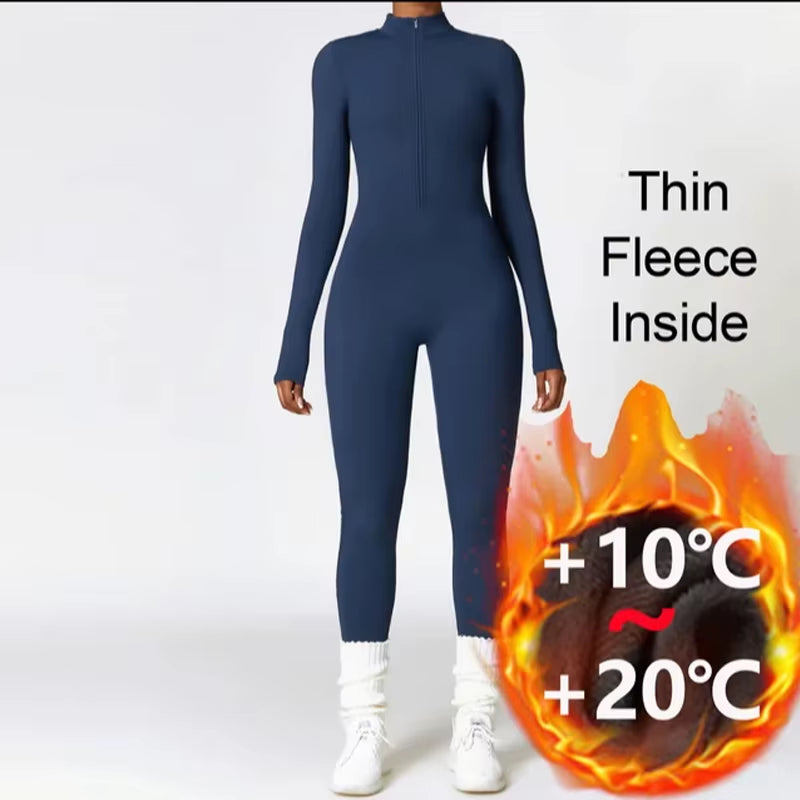Women Fitness Suit with Zipper