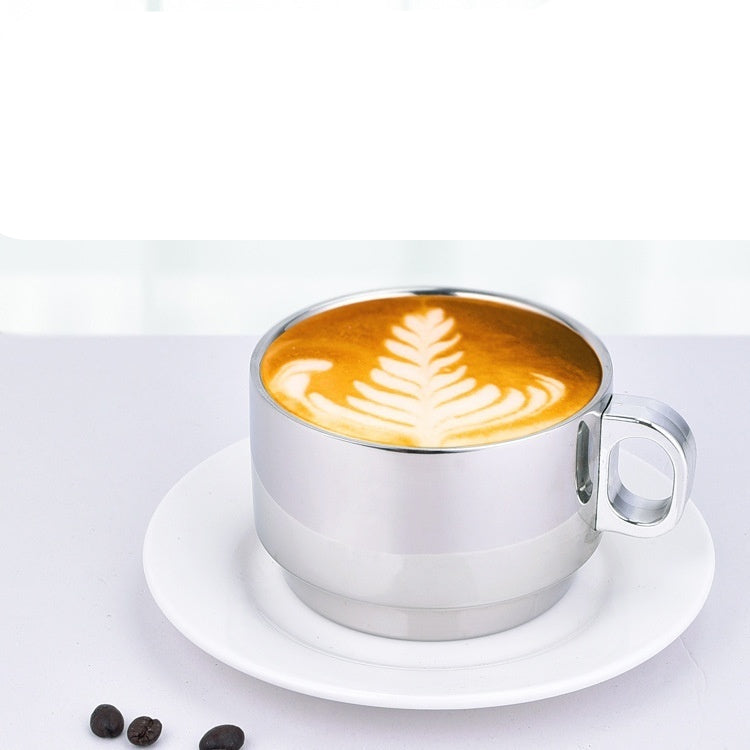 304 Stainless Steel Double Layer Mug Water Glass