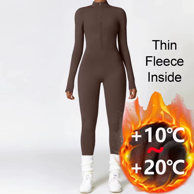 Women Fitness Suit with Zipper