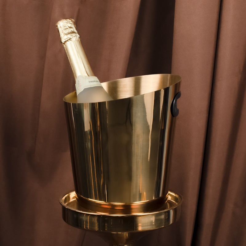 Inclined Stainless Steel Ice Bucket – Household Beer Bucket