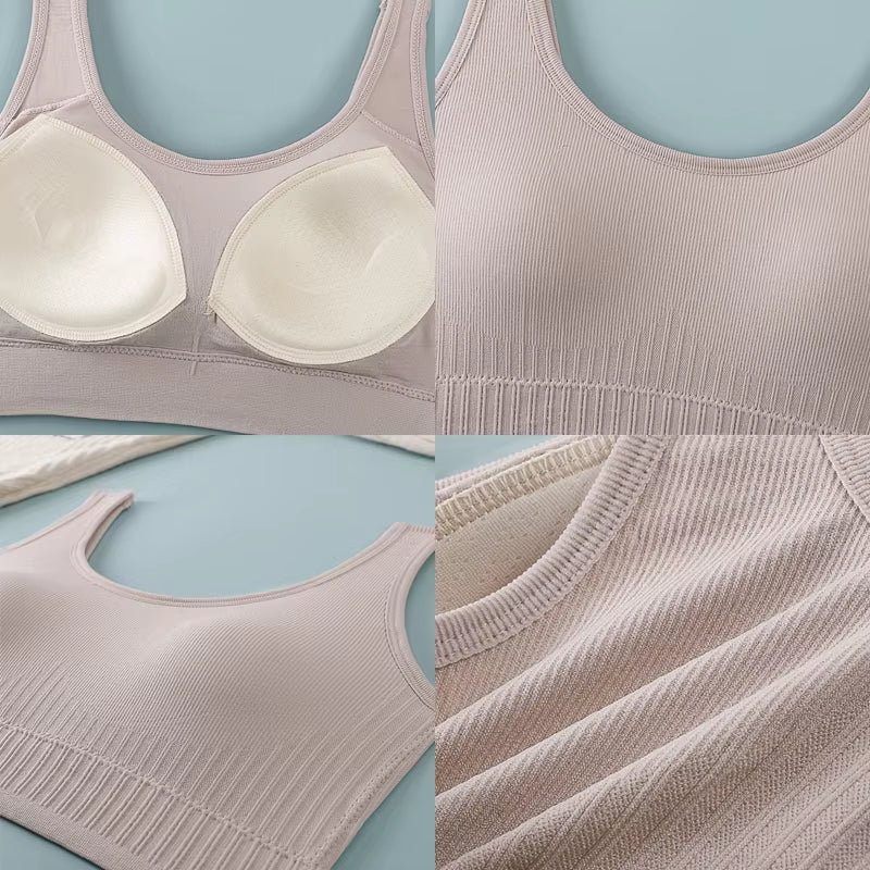 Breathable Sports Bra Anti-Sweat Fitness Top Women Seamless Yoga Bra Shockproof Crop Top Push up Sport Bra Gym Workout Top