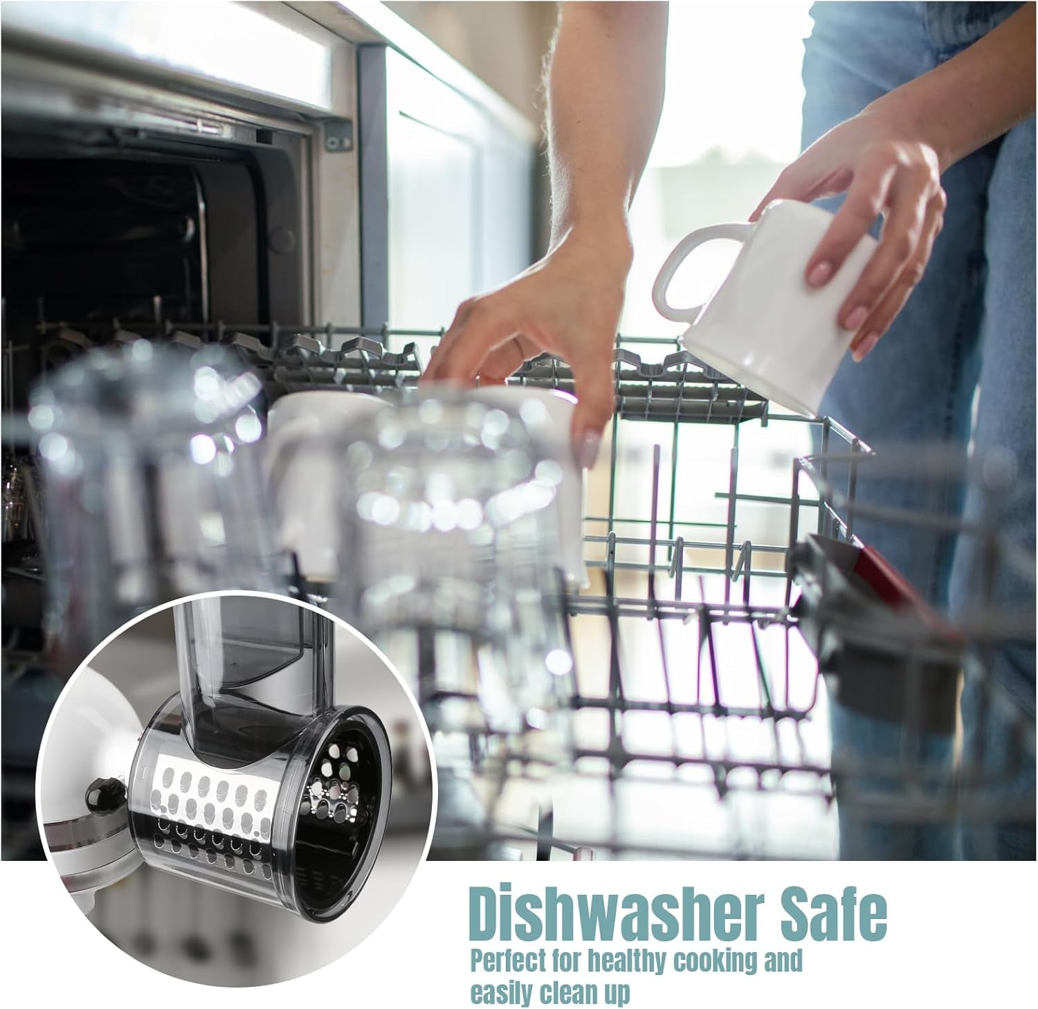 Stainless Steel Slicer Shredder Attachments for Kitchenaid Stand Mixers, Vegetable Shredder with Detachable 5 Blades
