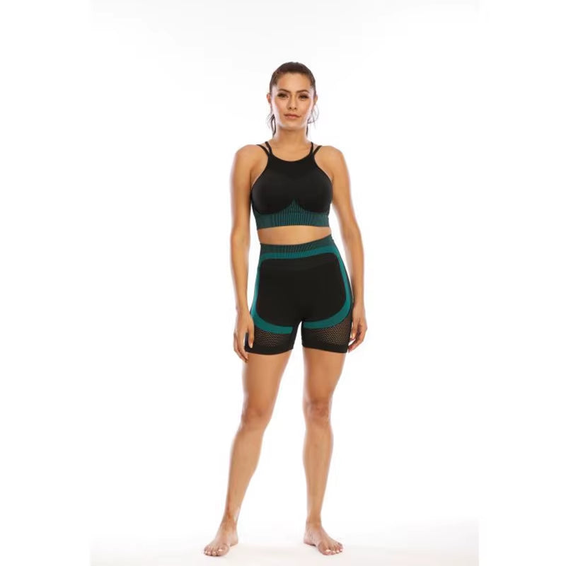 Women's Crop Top High Waist Fitness Suit