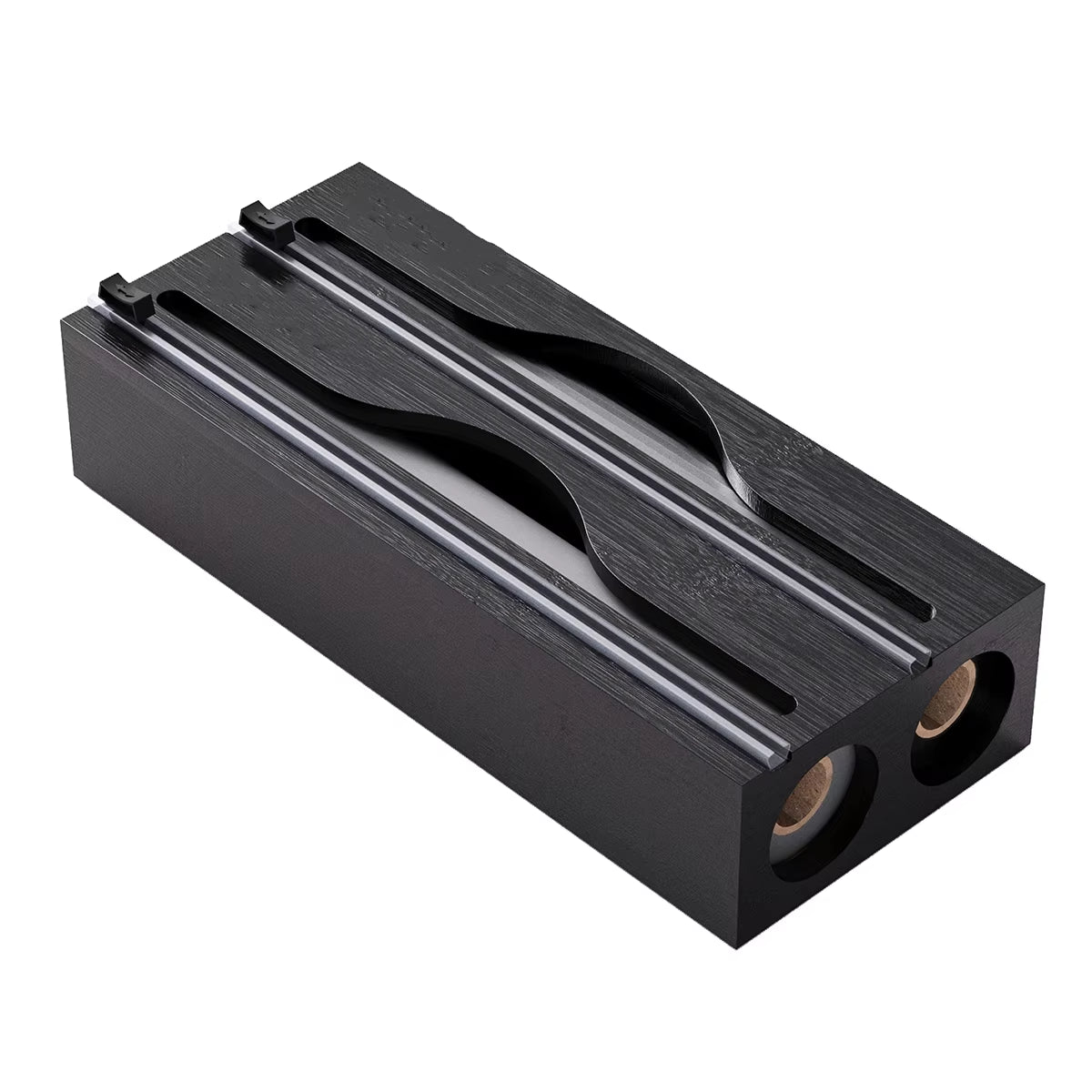 Bamboo Compartment Cling Film Tin Foil Cutter Box with Kitchen Paper Wall Mounted Paper Towel Kitchen Organizer Accessories