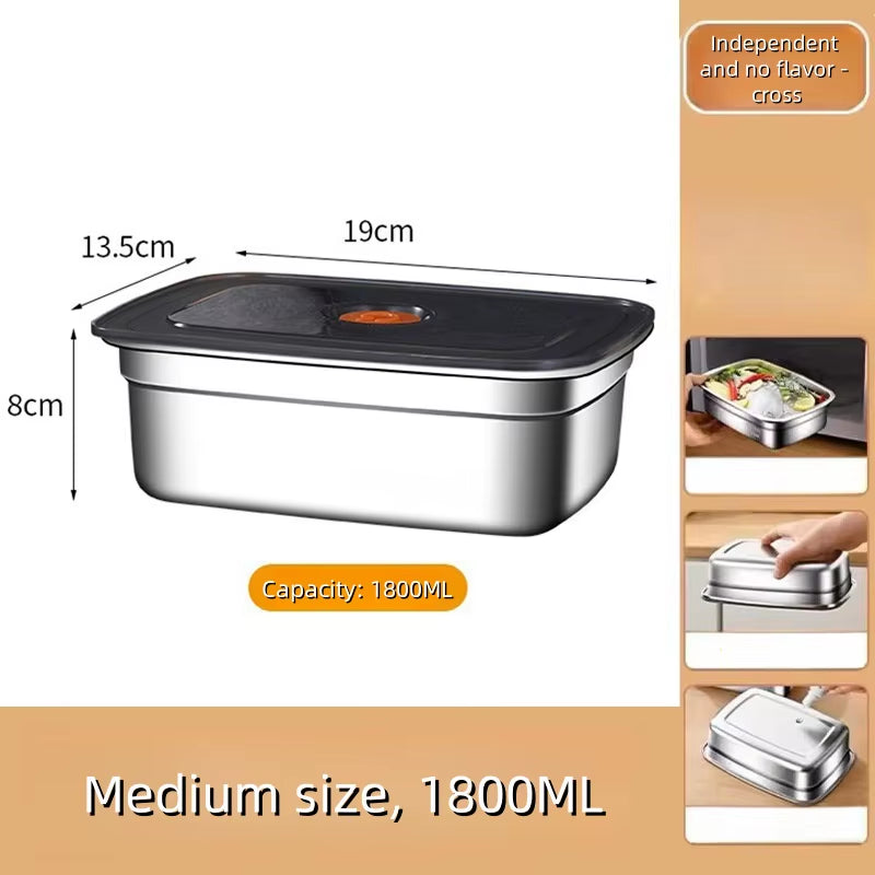 Stainless Steel Box Student Lunch Box with Lid Lunch Bento Food Box Outdoor Picnic Camping