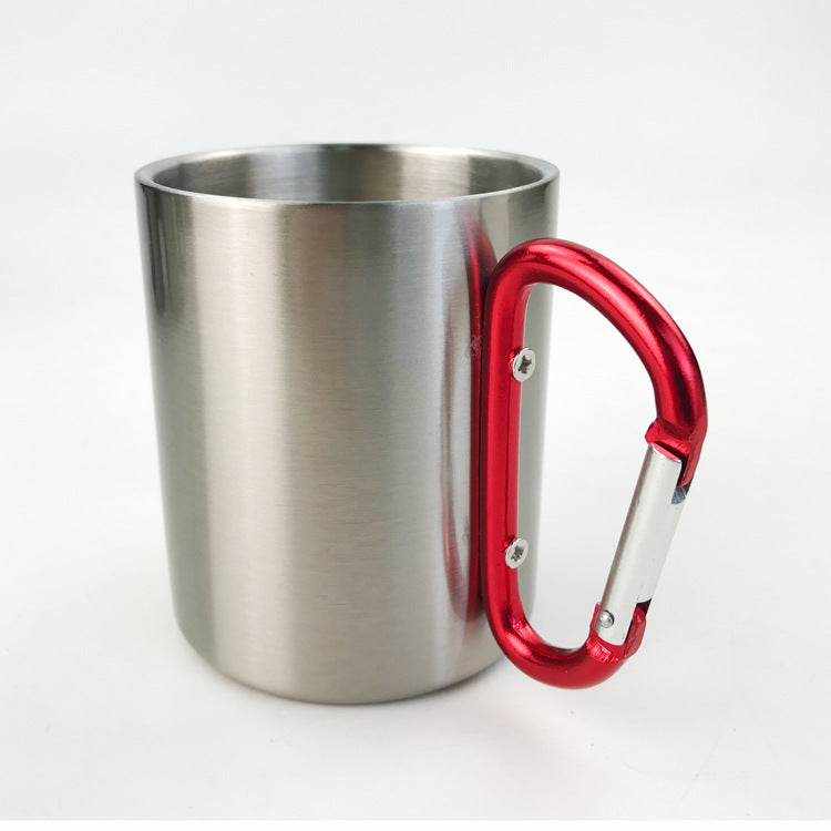 Stainless Steel Carabiner Mug: Clip and Sip On the Go!