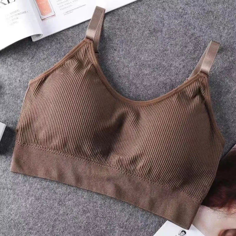 Women Seamless Brassiere Bra Full Cup Breathable Bralette Wire Free Comfort Sleep Bra Running Fitness Top High Quality Sport Top