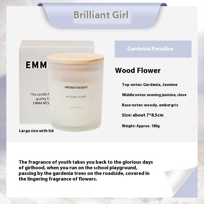 Elegant Scented Candles with Wooden Lids for Home Decor