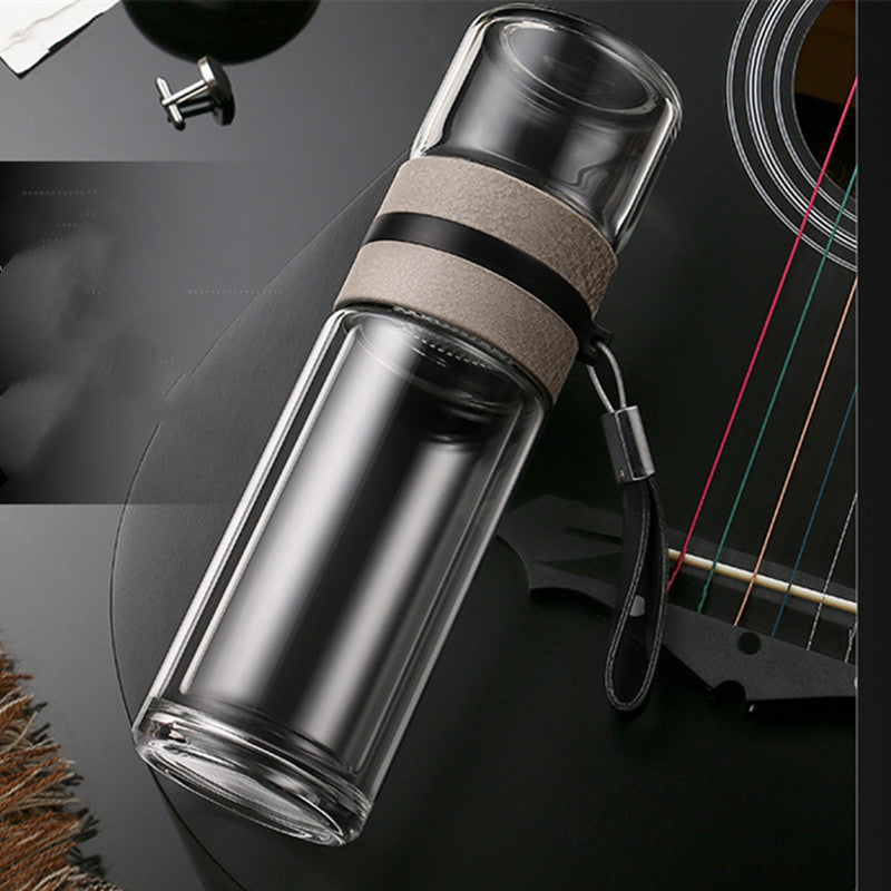 400ml Double Wall Glass Infuser Strainer Bottle: Elegant and Practical