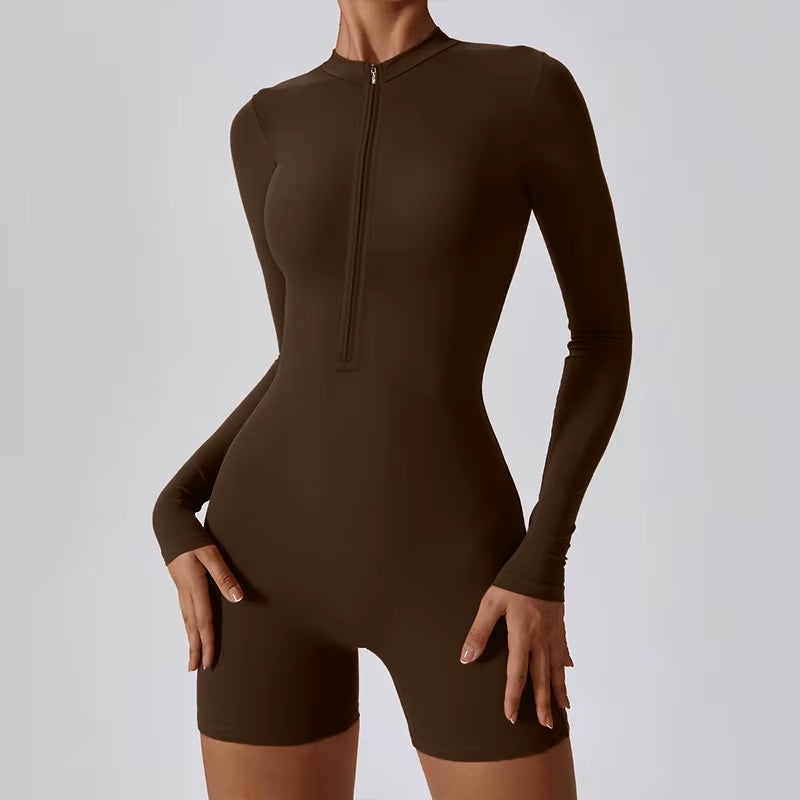 Women Fitness Suit with Zipper
