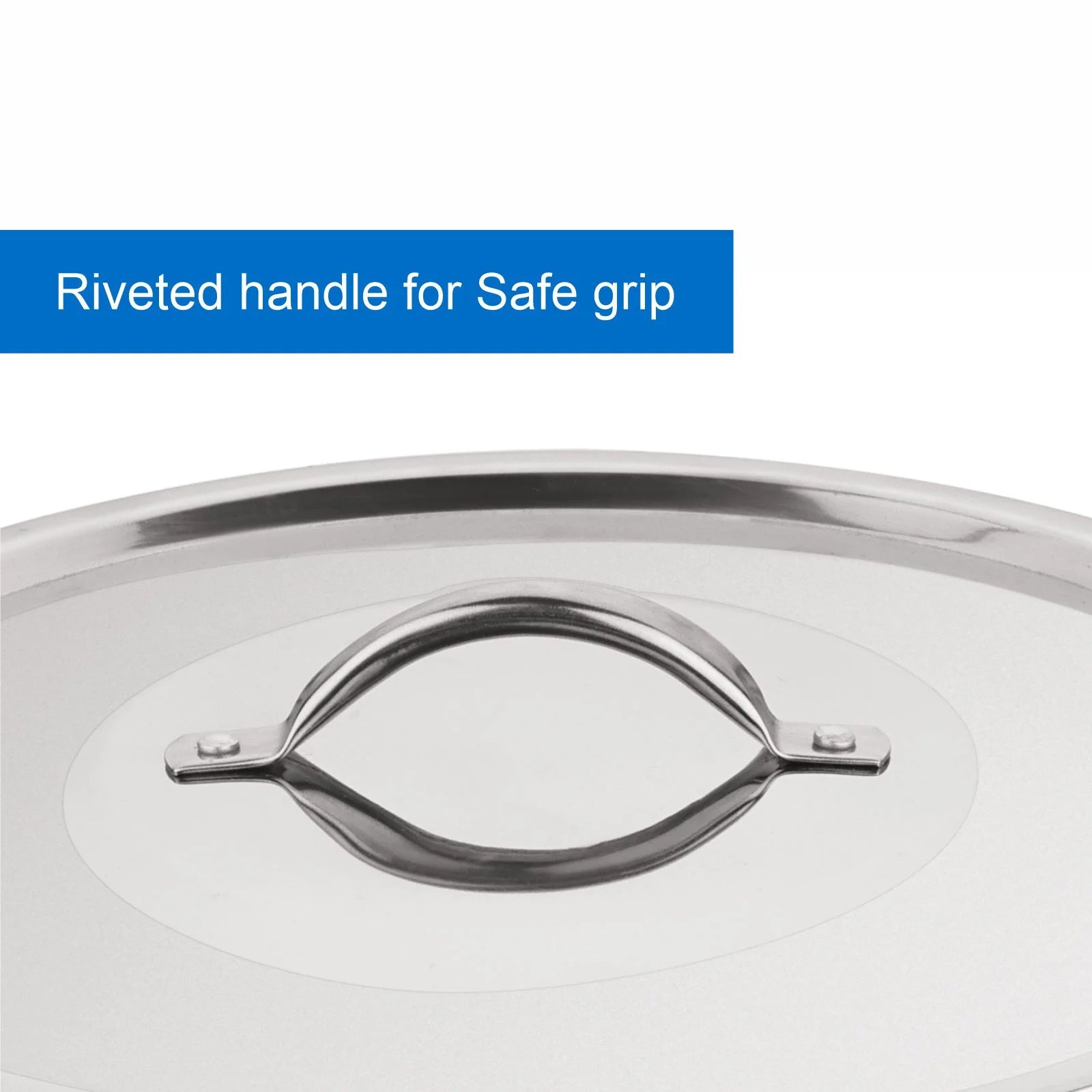 8-Qt Stainless Steel Stock Pot with Metal Lid, Ultra Durable, Stay-Cool Handles, Hand Wash Only