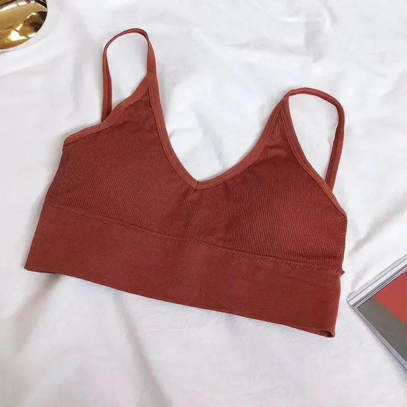 Women Bras Tube Top Seamless Underwear U Back Cropped Top Active Bra Fitness Top Lingerie Women Top Removable Pad