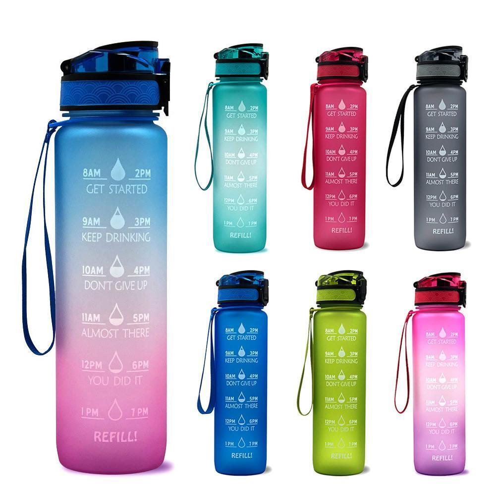 Frosted Gradient Plastic Water Bottle – Bouncing Sports & Travel Cup