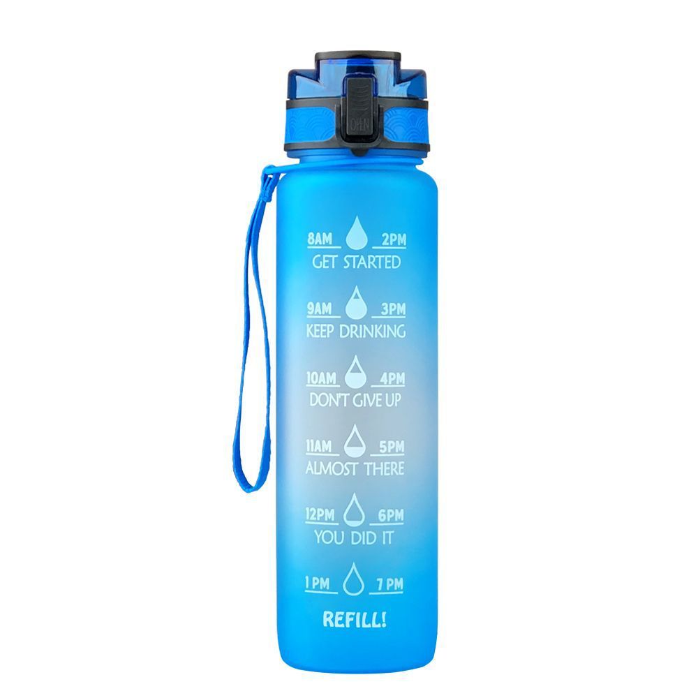 1L Transparent Kawaii Water Bottle – BPA-Free, Plastic, Sports & Infuser Cup