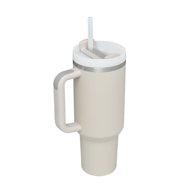 Tumbler With Handle Straw Insulated Stainless Steel