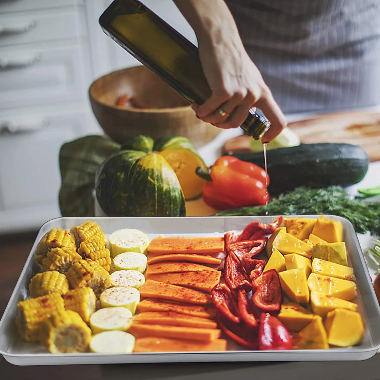 26 X 20 X 2.5 Cm Stainless Steel Baking Sheet Pan, Healthy & Non Toxic, Easy Clean & Dishwasher Safe