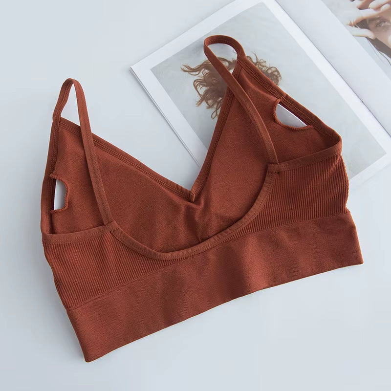 Women Tube Top U Back Crop Top Push up Bandeau Bra Sexy Lingerie Seamless Underwear Sport Top Fitness Brassiere